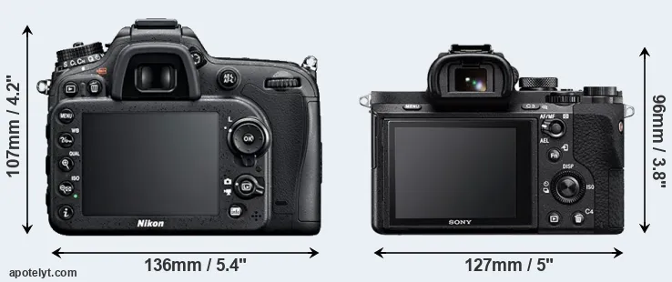 Comparison D7100 or A7 II rear