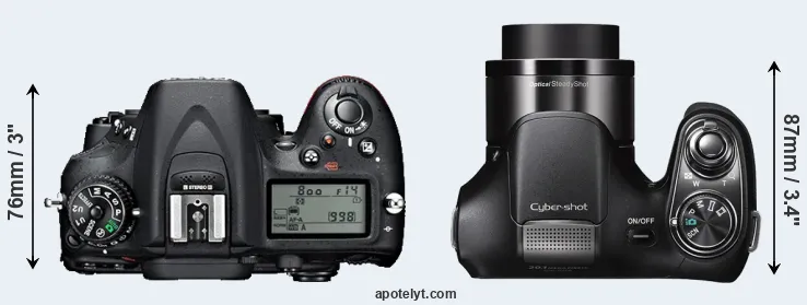Compare D7100 versus H200 top