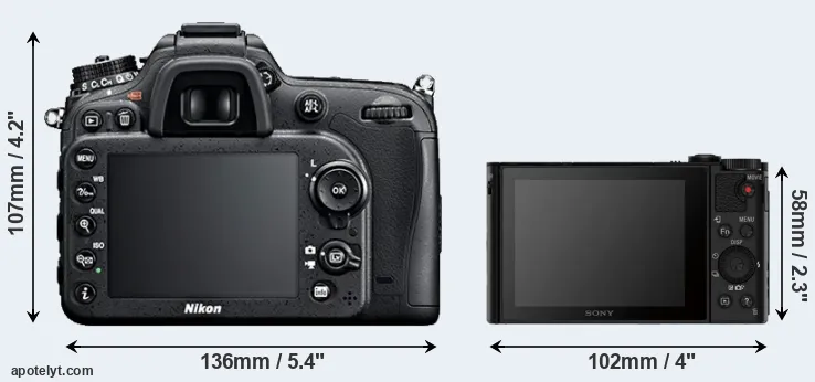 Comparison D7100 or HX80 rear