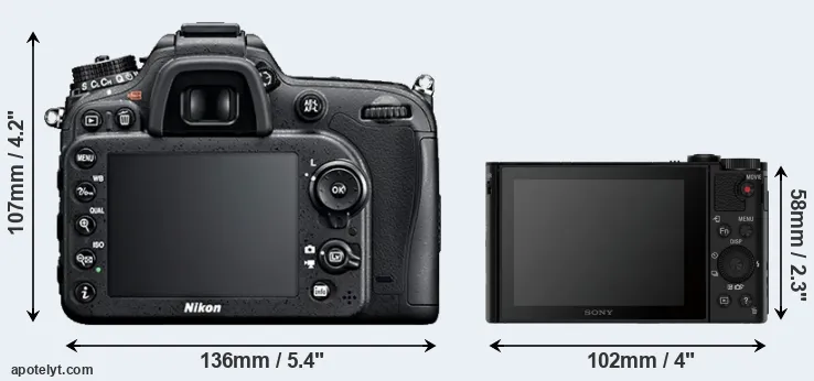 Comparison D7100 or HX90V rear