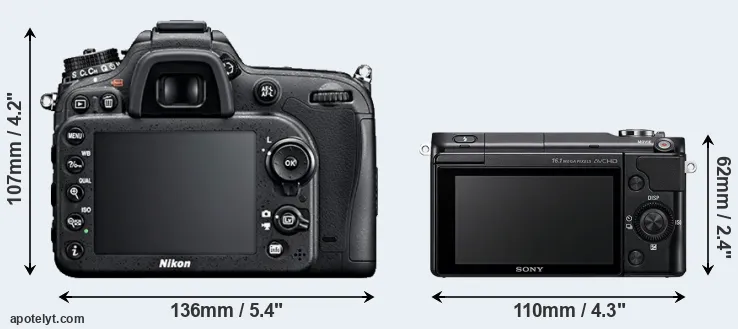 Comparison D7100 or NEX-3N rear
