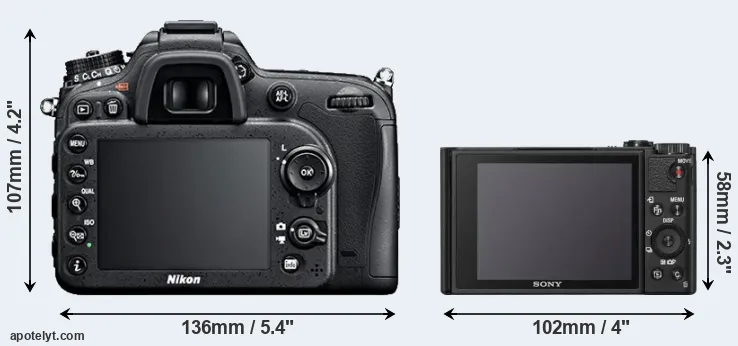Comparison D7100 or WX800 rear