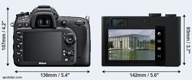 Comparison D7100 or ZX1 rear