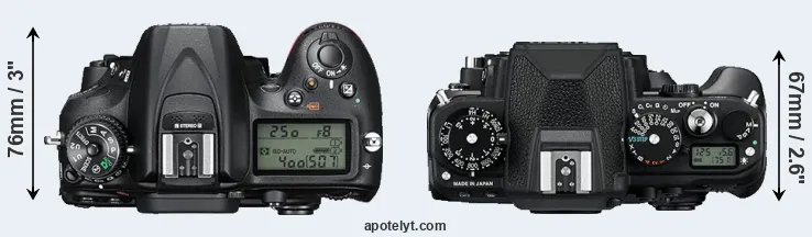 Compare D7200 versus Df top