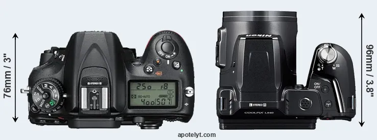 Compare D7200 versus L840 top