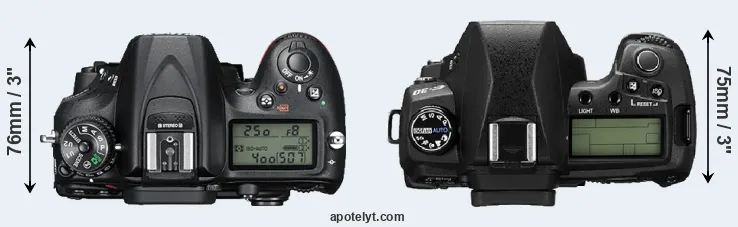 Compare D7200 versus E-30 top