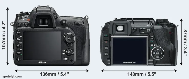 Comparison D7200 or E-330 rear