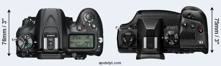 Compare D7200 versus E-M1X top