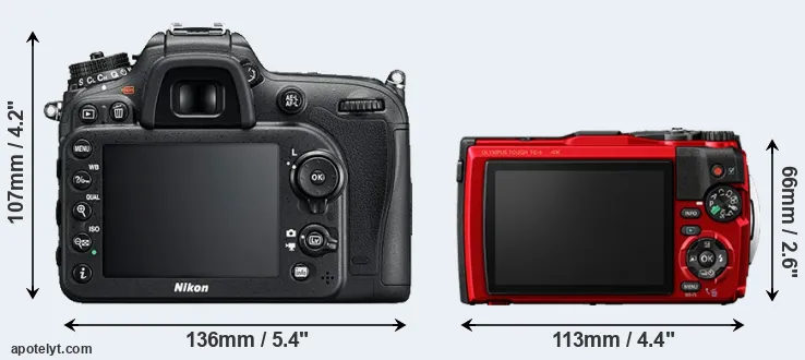 Comparison D7200 or TG-6 rear