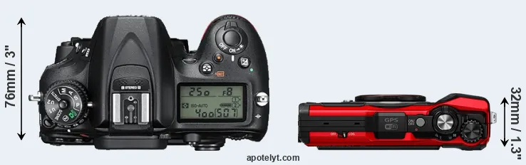 Compare D7200 versus TG-6 top