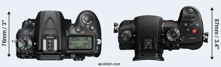Compare D7200 versus GH5s top