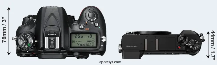 Compare D7200 versus GX80 top