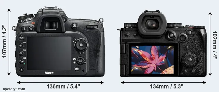 Comparison D7200 or S5 II rear
