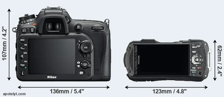 Comparison D7200 or WG-60 rear
