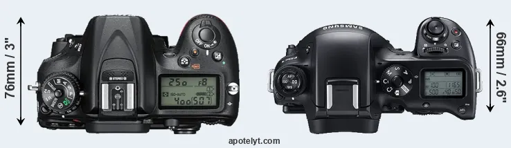 Compare D7200 versus NX1 top