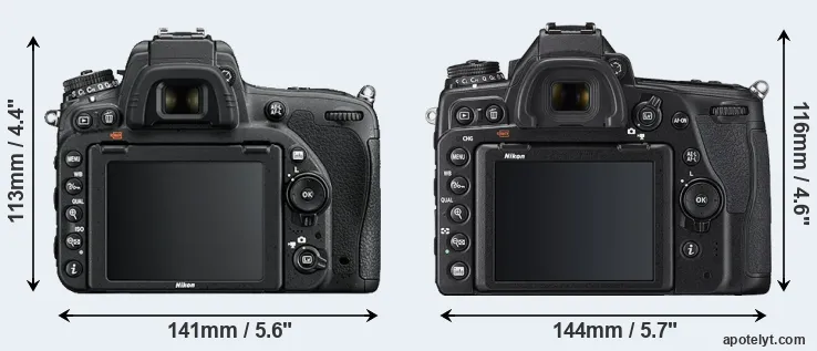 Comparison D750 or D780 rear