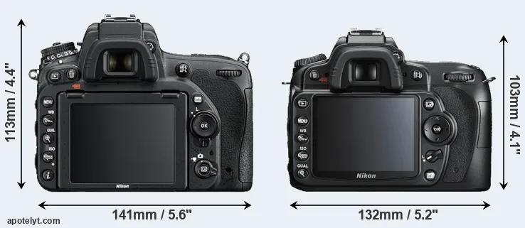 Comparison D750 or D90 rear
