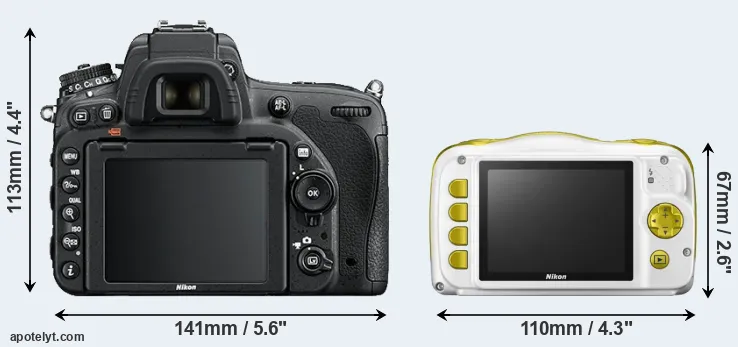 Comparison D750 or W150 rear