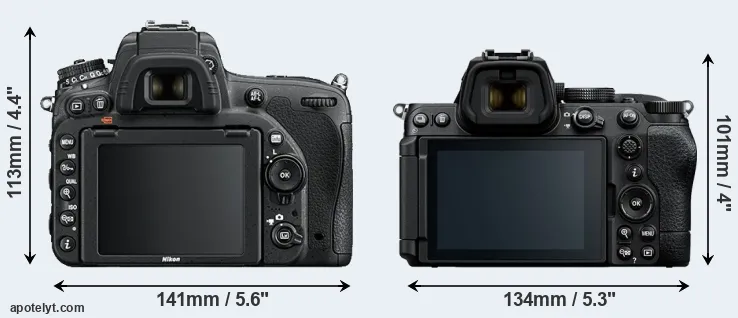 Comparison D750 or Z5 II rear