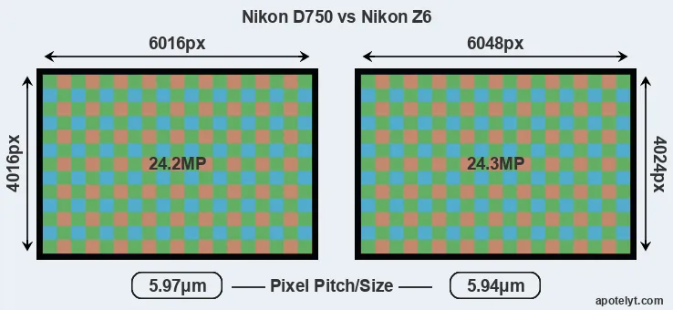 D750 versus Z6 MP