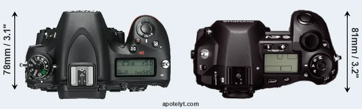 Compare D750 versus E-1 top