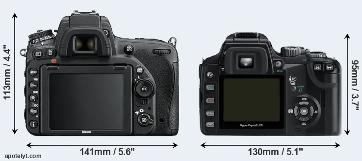 Comparison D750 or E-500 rear