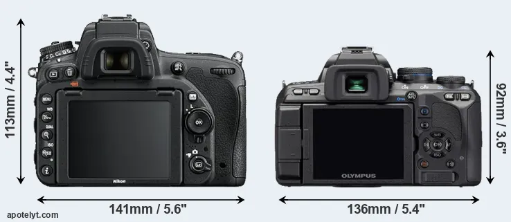 Comparison D750 or E-510 rear
