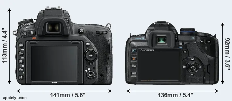 Comparison D750 or E-520 rear