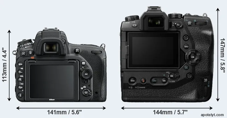 Comparison D750 or E-M1X rear
