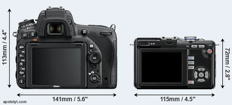 Comparison D750 or E-PL1 rear