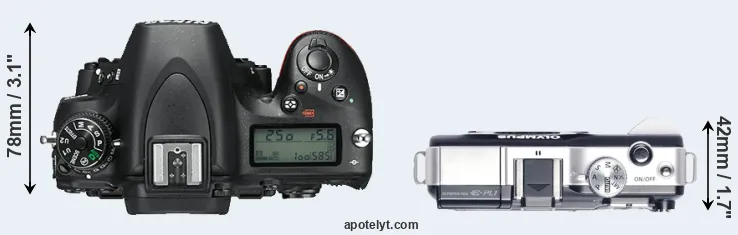 Compare D750 versus E-PL1 top