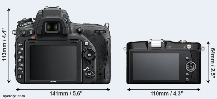Comparison D750 or E-PM1 rear