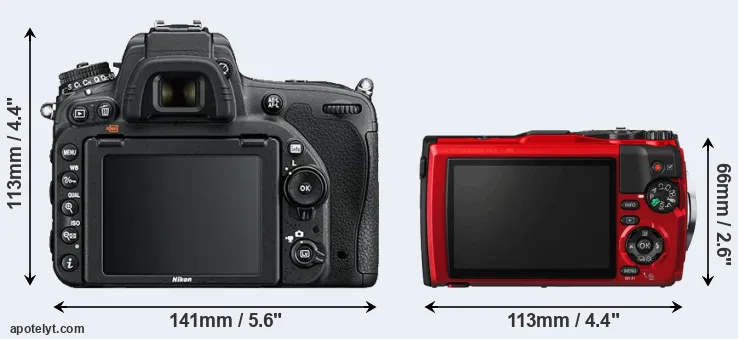 Comparison D750 or TG-5 rear