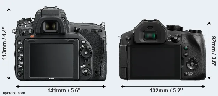 Comparison D750 or FZ330 rear