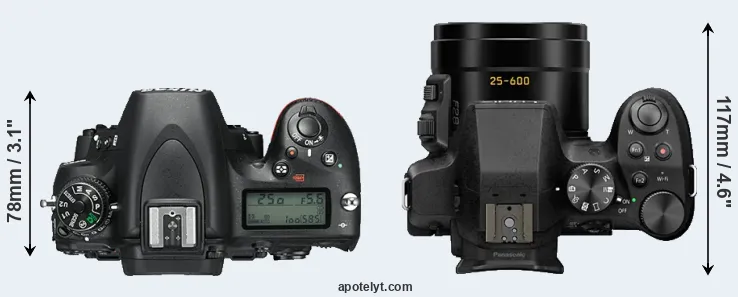Compare D750 versus FZ330 top