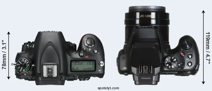 Compare D750 versus FZ82 top