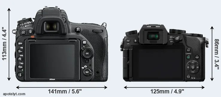 Comparison D750 or G7 rear