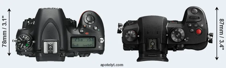 Compare D750 versus GH5 II top