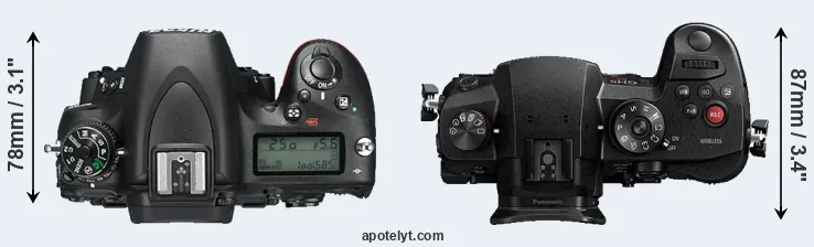 Compare D750 versus GH5s top