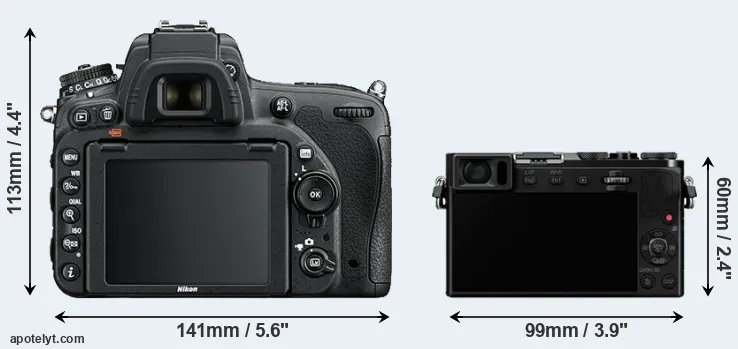 Comparison D750 or GM5 rear