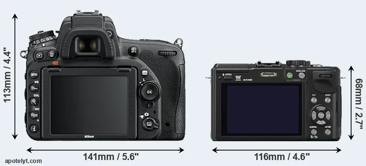 Comparison D750 or GX1 rear