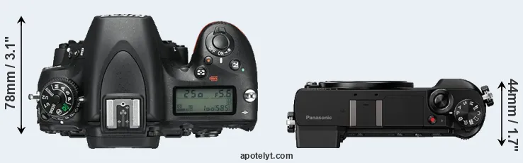 Compare D750 versus GX80 top