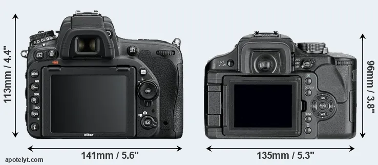 Comparison D750 or L10 rear