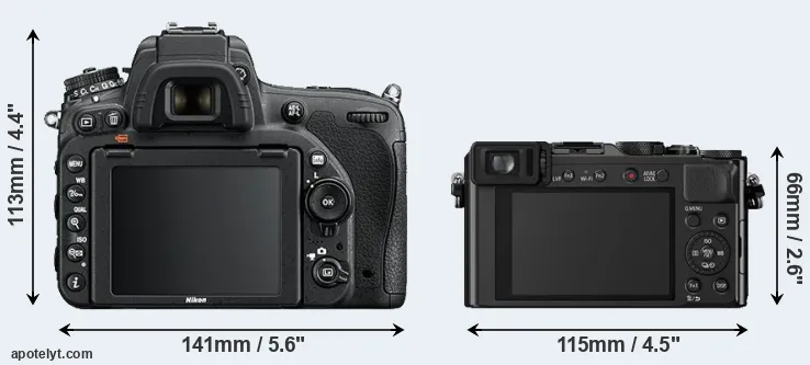 Comparison D750 or LX100 rear