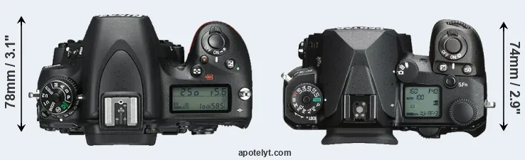 Compare D750 versus K-3 III top