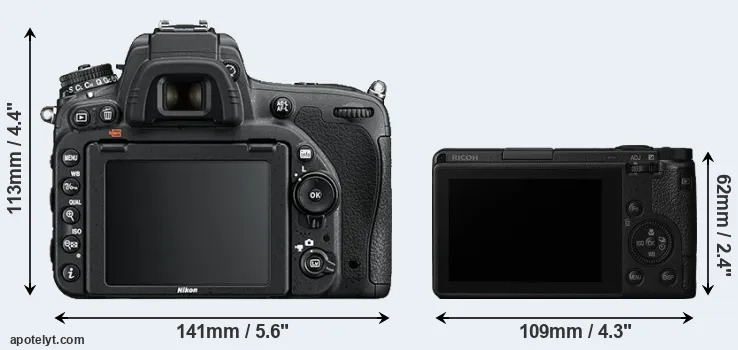 Comparison D750 or GR III rear