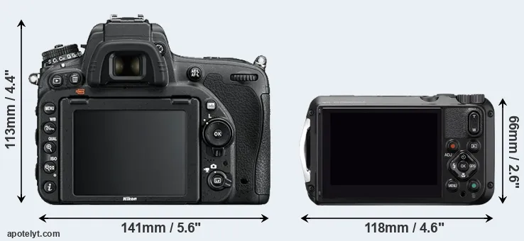 Comparison D750 or WG-6 rear