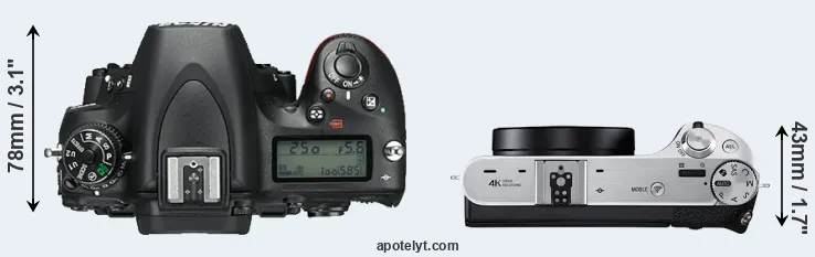 Compare D750 versus NX500 top