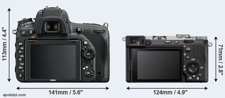 Comparison D750 or A7C II rear