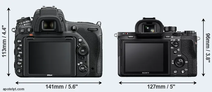 Comparison D750 or A7R II rear